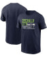 Фото #1 товара Men's College Navy Seattle Seahawks Hometown Collection Emerald City T-Shirt