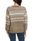 Design History Fairisle Wool-Blend Sweater Women's Brown Xs