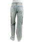 ფოტო #2 პროდუქტის Juniors' Cotton High-Rise Curvy Skater Jeans