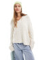 Фото #4 товара ASOS DESIGN v neck jumper in cream