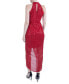 Women's Sequin Twist-Neck Tulip-Hem Dress