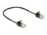 Delock Cable RJ45 plug to RJ45 plug with bend protection Cat.6A 25 cm black - 0.25 m - Cat6a - U/UTP (UTP) - RJ-45 - RJ-45