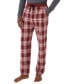 Фото #3 товара Men's Tapered Twill Plaid Pajama Pants