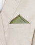 Фото #1 товара Six Stories satin pocket square in moss green