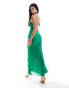 ASOS DESIGN cowl neck maxi dress with seam detail in bright green Зеленый, 44 - фото #2