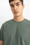 Erkek T-Shirt Yeşil V7699AZ/GN470