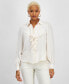 Фото #1 товара Women's Ruffle-Front Blouse, Created for Macy's