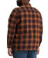 ფოტო #2 პროდუქტის Men's Big & Tall Relaxed-Fit Long Sleeve Button-Front Plaid Overshirt