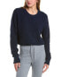 Onia Cropped Waffle Sweater Women's Blue M