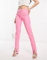 Фото #1 товара Morgan split front tailored trouser in pink