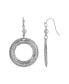 Silver-Tone Front Facing Hoop Earrings