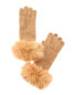Фото #1 товара Amicale Cashmere Basic Cashmere Gloves Women's Brown