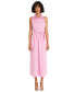 ფოტო #1 პროდუქტის Women's Sleeveless Tie-Waist Shirtdress