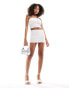 Pull&Bear lace mini skirt co-ord in white