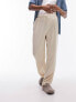 Topman straight leg textured jogger in stone M - фото #5