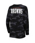 Фото #19 товара Women's Black Cleveland Browns Camo Long Sleeve T-shirt