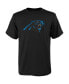 Big Boys Black Carolina Panthers Primary Logo T-Shirt