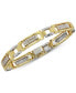 ფოტო #1 პროდუქტის Men's Diamond (1 ct. t.w.) Bracelet in 10k Yellow & White Gold