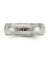 ფოტო #2 პროდუქტის Stainless Steel Polished Etched Edge 7.5mm Band Ring