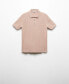 Фото #1 товара Men's Openwork Knit Cotton Polo