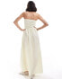 ASOS DESIGN poplin jersey maxi dress in buttermilk Buttermilch, S - EU 36-38 - фото #4