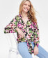 ფოტო #4 პროდუქტის Women's Printed Tie-Front Blouse, Created for Macy's