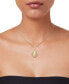 Фото #2 товара Macy's diamond Halo Oval Locket 18" Pendant Necklace (1/3 ct. t.w.) in 14K Gold-Plated Sterling Silver