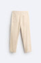 Striped cotton - linen trousers