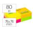 Фото #4 товара Q-CONNECT Removable sticky note pad 76x76 mm with 80 fluorescent sheets pack of 12 assorted in 4 colors