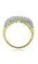 ფოტო #2 პროდუქტის Suzy Levian Sterling Silver Cubic Zirconia Modern Pave Wide Band Ring