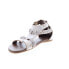 Фото #8 товара Roan by Bed Stu Posey F990005 Womens Beige Leather Strap Sandals Shoes