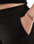 Фото #10 товара Vila Curve wide leg pinstripe trousers in black