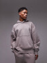 Topman premium heavyweight oversized hoodie in light brown XS - фото #1