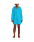 Фото #2 товара Girls Long Sleeve Hooded Front Pocket Terry Cloth Swimsuit Cover-Up
