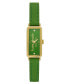 ფოტო #1 პროდუქტის Women's Rosedale Three Hand Quartz Green Leather Watch 32mm