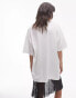 Topshop premium graphic 2000 New York oversize tee in white