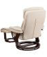 Фото #4 товара Multi-Position Recliner & Curved Ottoman With Swivel Wood Base