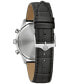 ფოტო #3 პროდუქტის Men's Chronograph Classic Sutton Black Leather Strap Watch 41mm