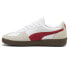 Фото #3 товара Puma Palermo Lace Up Mens Beige, Red, White Sneakers Casual Shoes 39646405