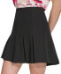 Petite Pleated Side-Zip Mini Skirt
