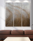 Фото #12 товара Gold Waves 3-Piece Textured Metallic Hand Painted Wall Art Set by Martin Edwards, 60" x 20" x 1.5"
