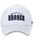 Фото #3 товара Men's White Seattle Kraken Wordmark Flex Hat