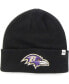 Фото #2 товара Boys Black Baltimore Ravens Basic Cuffed Knit Hat