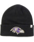 Boys Black Baltimore Ravens Basic Cuffed Knit Hat