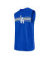 ფოტო #3 პროდუქტის Men's Royal Los Angeles Dodgers Sleeveless Pullover Hoodie