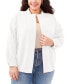 Plus Size Stand Collar Bomber Jacket