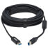 Фото #2 товара Tripp U328F-20M USB 3.2 Gen 1 Plenum-Rated Fiber Active Optical Cable (AOC) - 5 Gbps - (A to B M/M) - Black - 20 m - 20 m - USB A - USB B - USB 3.2 Gen 1 (3.1 Gen 1) - 5000 Mbit/s - Black