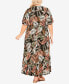 Фото #1 товара Plus Size Sasha Flutter Sleeve Maxi Dress