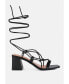 Фото #1 товара provoked lace up block heeled sandals