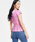 Фото #2 товара Women's Short-Sleeve Blouse, Created for Macy's